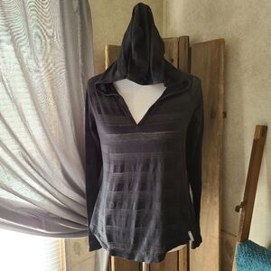 Columbia hooded burnout long sleeve t shirt